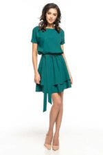 Grünes Sommerkleid im Lagenlook