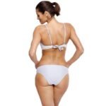 Bikini mit Rüschen und Raffung in Grau