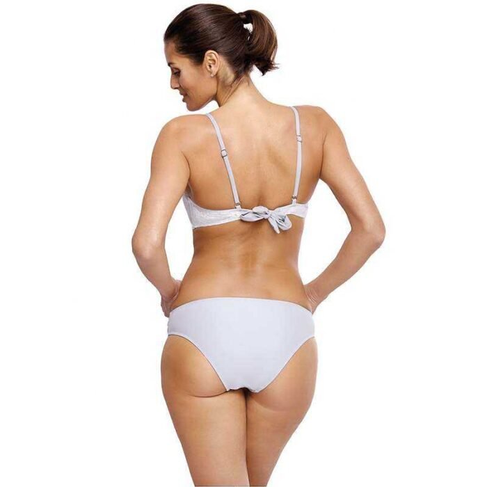 Bikini mit Rüschen und Raffung in Grau