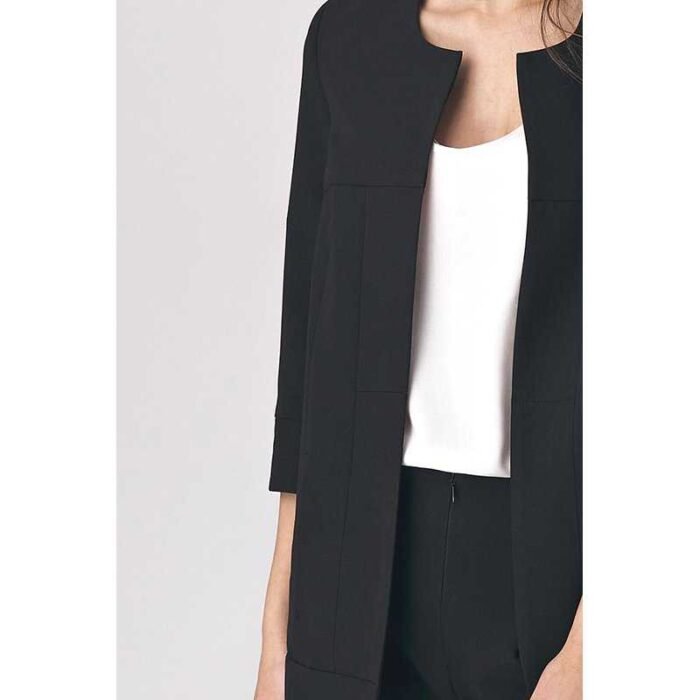 Schwarze Blazer Jacke mit dreiviertel Arm
