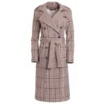 Stilvoller karierter Mantel mit Gürtel – Bild 5