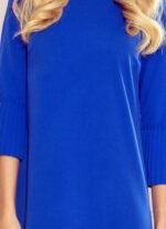 Elegantes Kobaltblaues Kleid mit Plissee