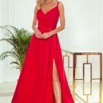 Langes elegantes Kleid in Tomato Rot