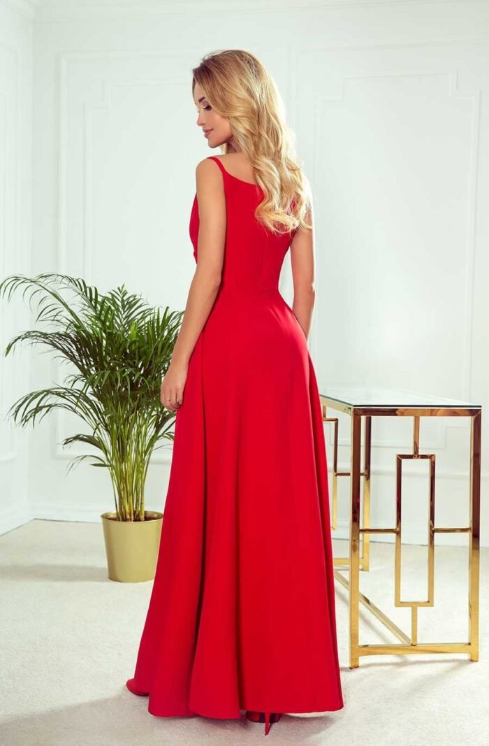 Langes elegantes Kleid in Tomato Rot