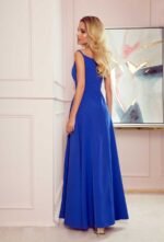 Langes elegantes Kleid in Kobaltblau