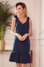 Ärmelloses Kleid mit Rüsche und Schleife