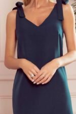 Ärmelloses Kleid mit Rüsche und Schleife