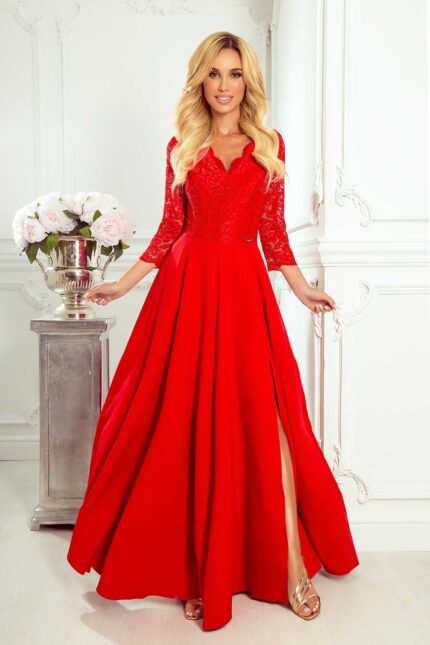 Elegantes Abendkleid in Tomatorot