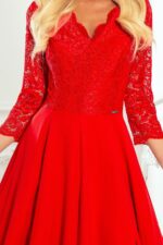 Elegantes Abendkleid in Tomatorot