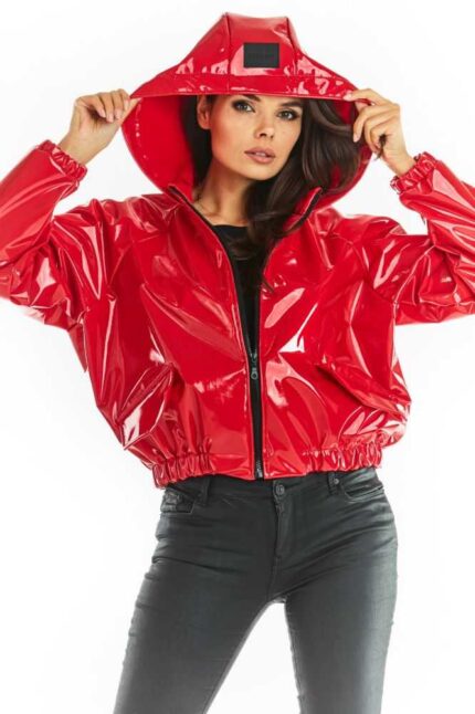 Rote Kurzjacke im Blouson Stil