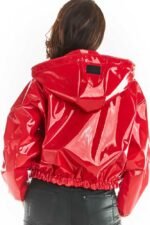 Rote Kurzjacke im Blouson Stil – Bild 3