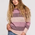 Kuschelig warmer Strickpullover Mehrfarben