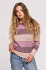 Kuschelig warmer Strickpullover Mehrfarben