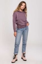 Strickpullover mit Kapuze in Heide – Bild 3