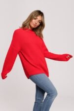 Kuscheliger roter Rollkragenpullover – Bild 2