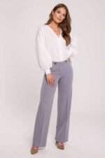 Graue klassische Damen Stoffhose