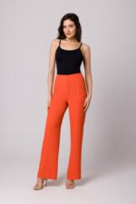 High Waist Stoffhose in Orange