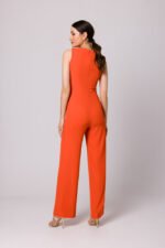 Figurbetonender Overall mit Knotendetail in Koralle – Bild 2