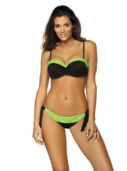 Bikini mit Paspeln in Neonfarbe