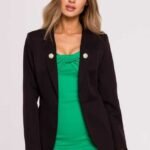 Schwarzer taillierter Blazer
