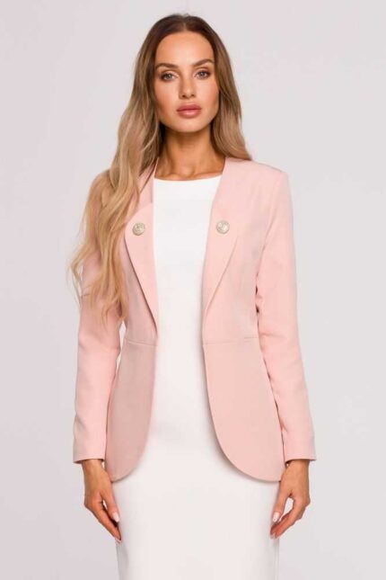 Taillierter Blazer in Puder