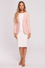 Taillierter Blazer in Puder