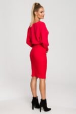 Rotes Kleid mit Bleistiftrock – Bild 2