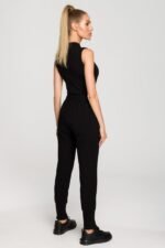 Schwarze Jogger Hose mit schlankem Bein – Bild 3