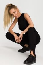 Schwarze Jogger Hose mit schlankem Bein