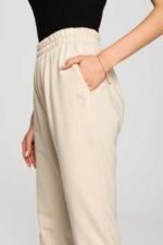 Jogger Hose mit schlankem Bein Beige – Bild 4