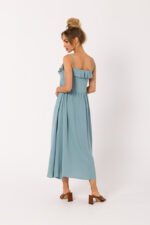 Hängerkleid mit Spaghetti Trägern in Agave – Bild 3