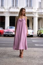 Rosa Hängerkleid mit Spaghetti Trägern