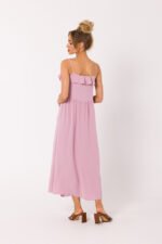 Rosa Hängerkleid mit Spaghetti Trägern – Bild 3