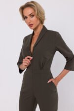 Overall mit Schalkragen in Khaki