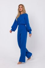 Blauer Overall mit dekorativen Ärmeln – Bild 2