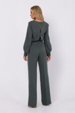 Overall mit dekorativen Ärmeln in Khaki – Bild 2