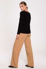 Schwarzer Baumwoll Pullover mit Spitze Gr. S/M – Bild 5