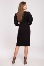 SChwarzes elegantes Kleid mit Puffärmel Gr. L