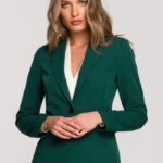 Grüner Ein-Knopf-Blazer in zeitlosem Chic