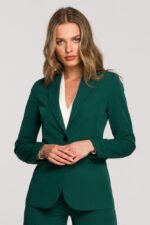 Grüner Ein-Knopf-Blazer in zeitlosem Chic