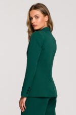 Grüner Ein-Knopf-Blazer in zeitlosem Chic – Bild 2