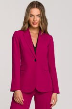 Roter Ein-Knopf-Blazer in zeitlosem Chic