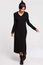 Lässiges Sweatshirt Kleid mit Kapuze