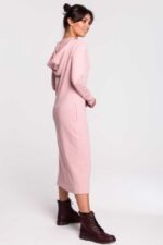 Lässiges Sweatshirt Kleid mit Kapuze