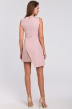 Asymmetrisches Mini Cocktailkleid in Rosé