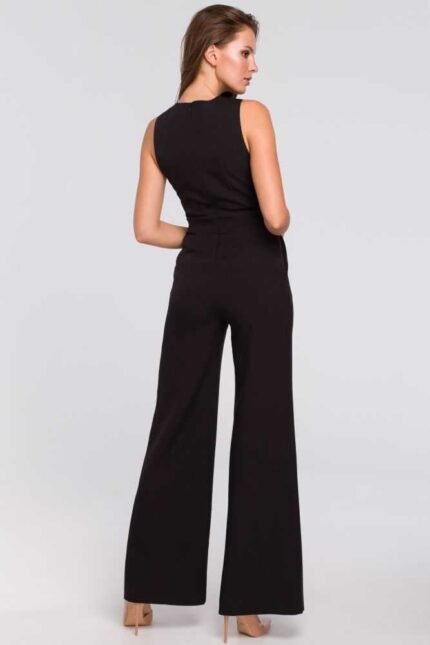 Abend Overall mit gekreuztem Dekolleté