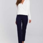 Dunkelblaue Business Hose im Chino Stil