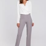 Graue Businesshose im Chino Stil