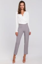 Graue Businesshose im Chino Stil