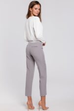 Graue Businesshose im Chino Stil